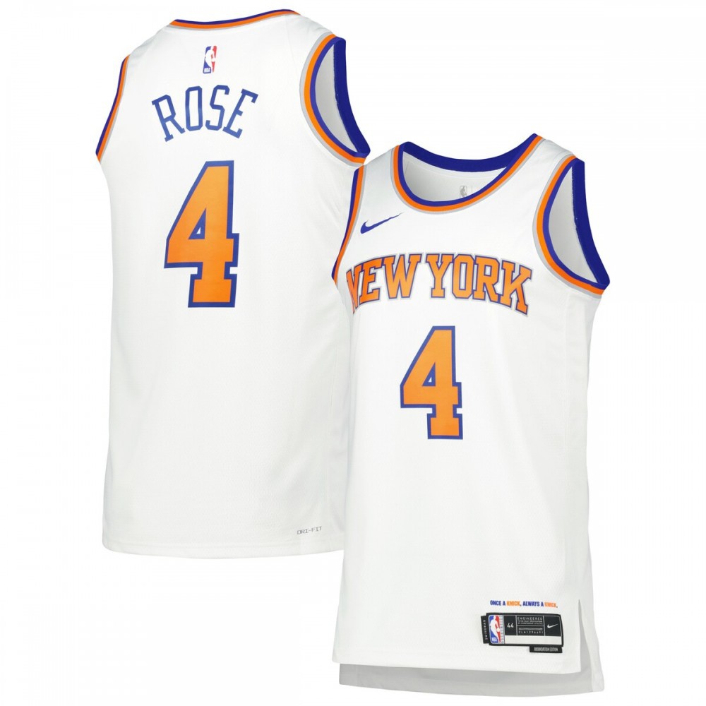 Derrick Rose New York Knicks Unisex 2022/23 Swingman Jersey - Icon Edition - White-Pro Kit Vault | Brand New 26/27 Sports Jerseys